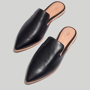 Madewell- The Gemma Mule in Leather- black size 6